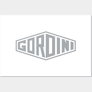 Gordini emblem - Trintignant, Behra, Manzon, Wimille, Sommer - aluminium grey print Posters and Art